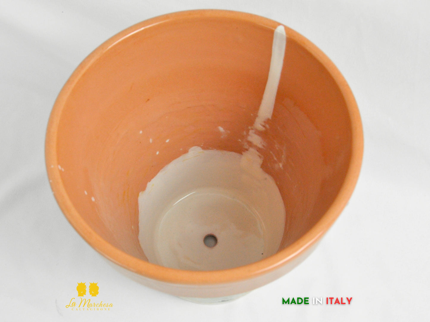OUTLET Vaso in Ceramica di Caltagirone decoro Mattonelle scalinate 22cm
