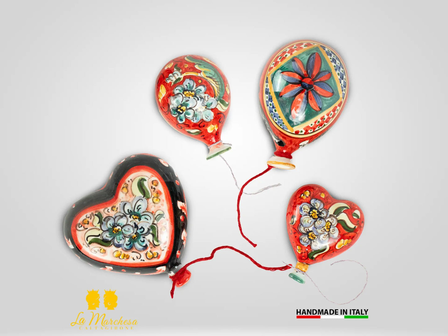 Palloncini in Ceramica di Caltagirone decorati a mano - Vari modelli