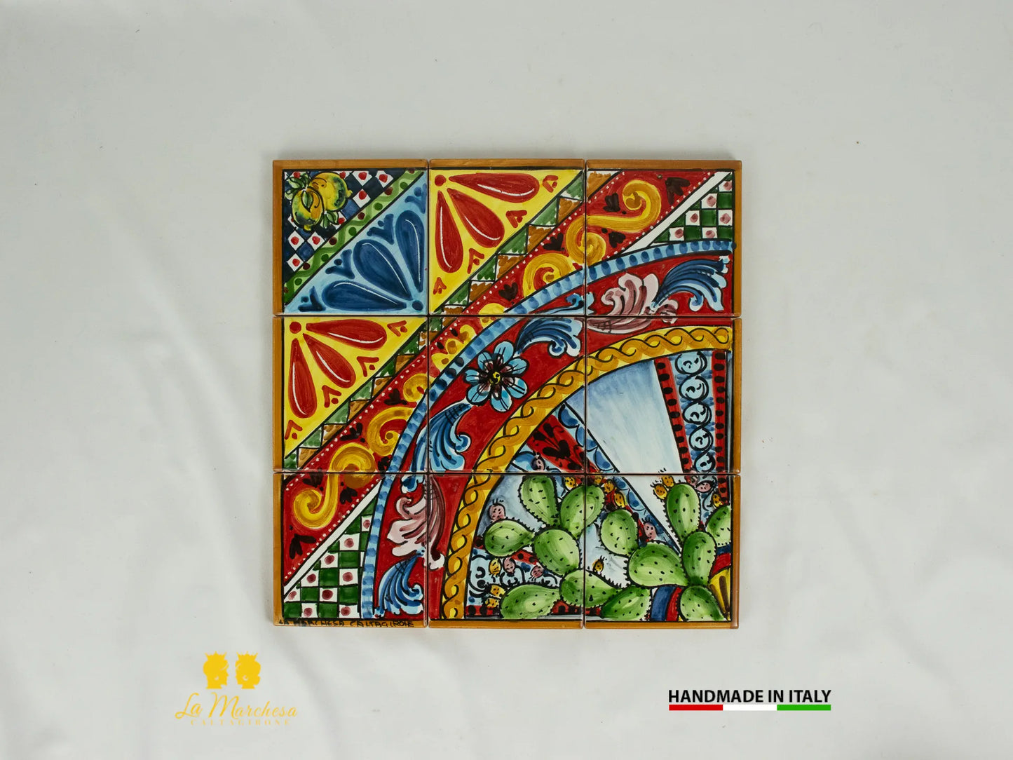 Pannello Murale Piastrelle siciliane in Ceramica di Caltagirone - Vari disegni