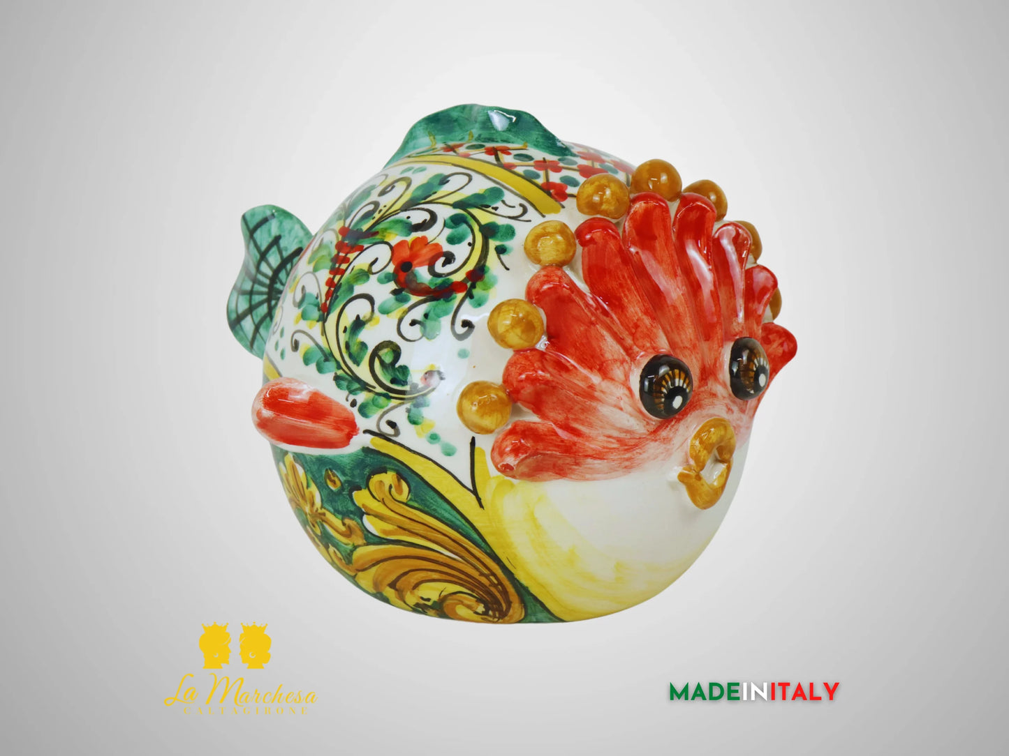 Pesce Decorato in Ceramica di Caltagirone - 600