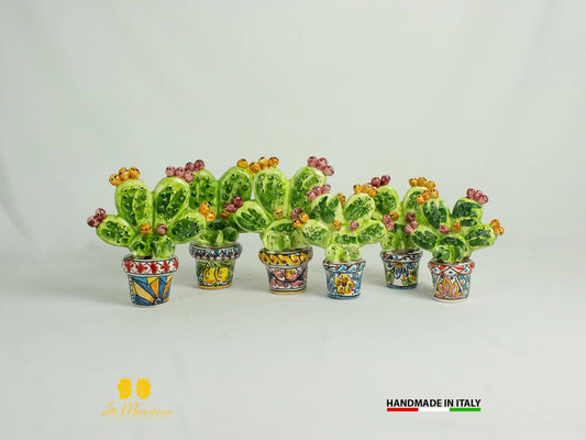 Pianta fichi d'india in Ceramica di Caltagirone - Vari Modelli