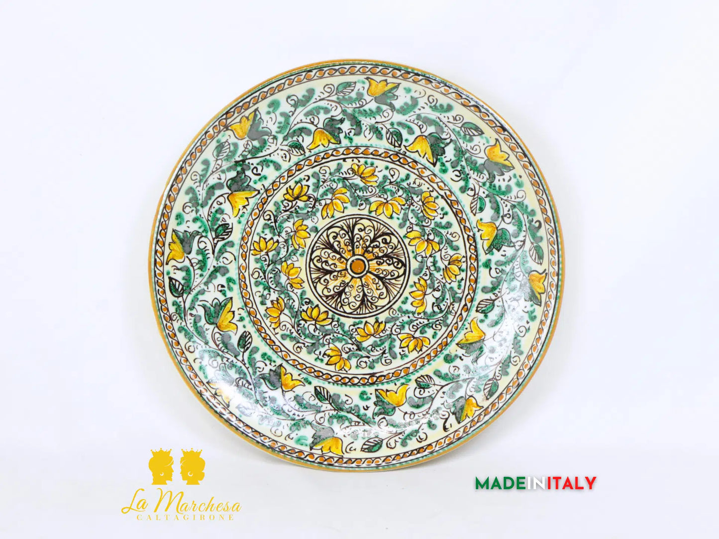 Piatto Decorato in Ceramica di Caltagirone