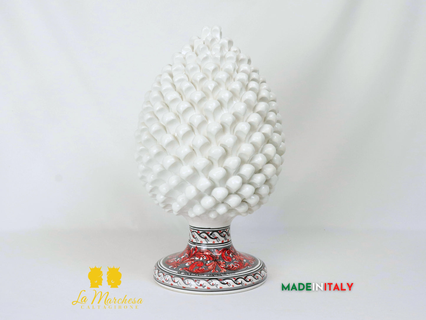 Pigna Siciliana Decorata in Ceramica di Caltagirone 41cm