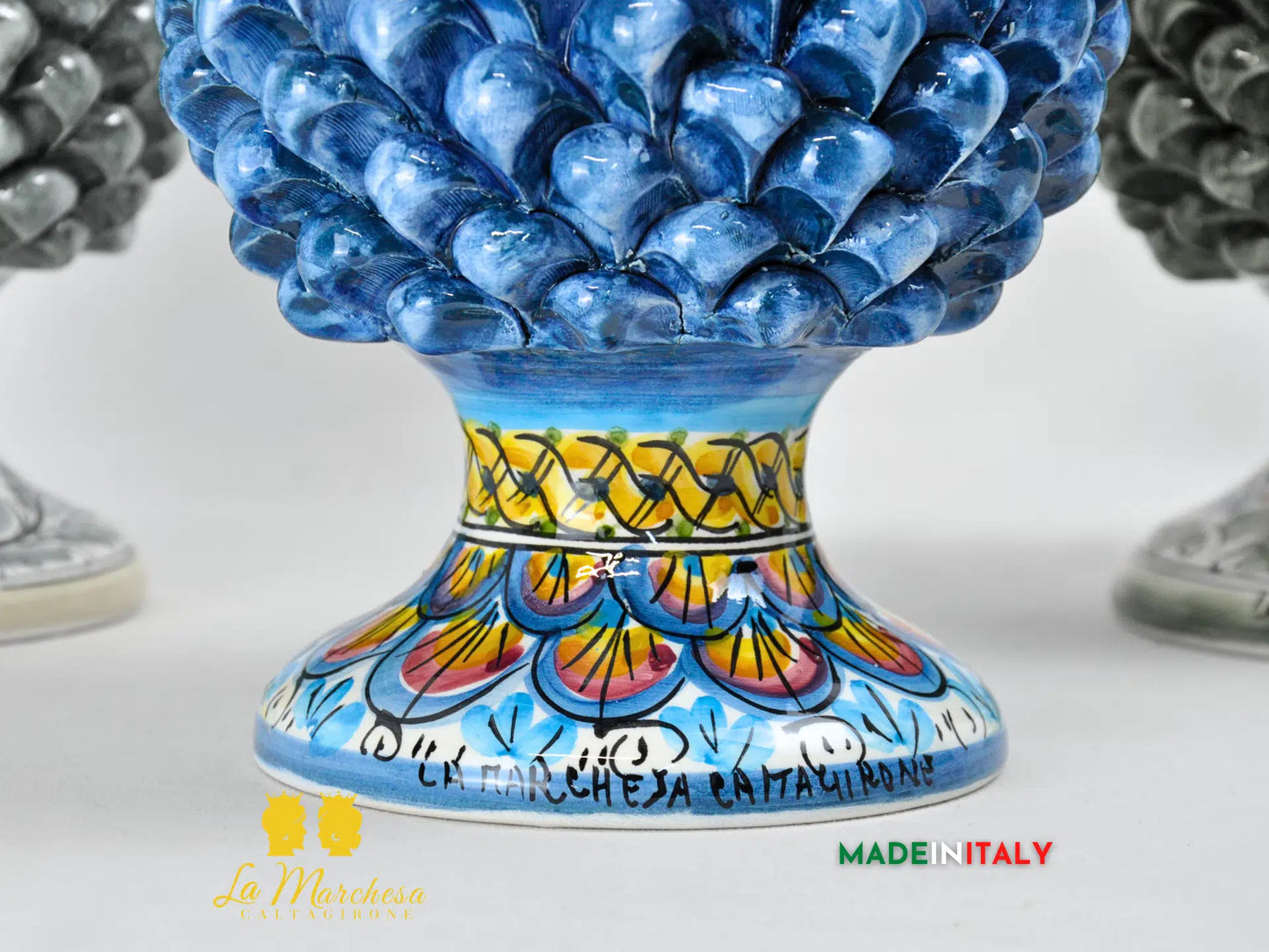 Pigna Siciliana Pennellata Decorata in Ceramica di Caltagirone - Vari Colori