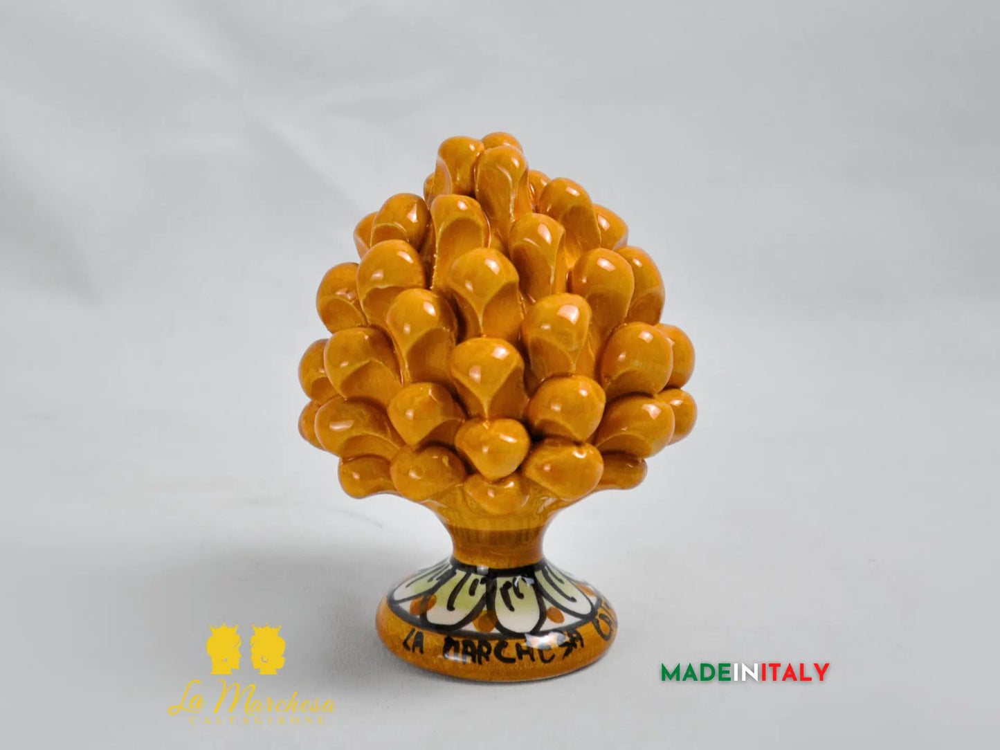Pigna Siciliana Colorata in Ceramica di Caltagirone 11cm - Vari Colori