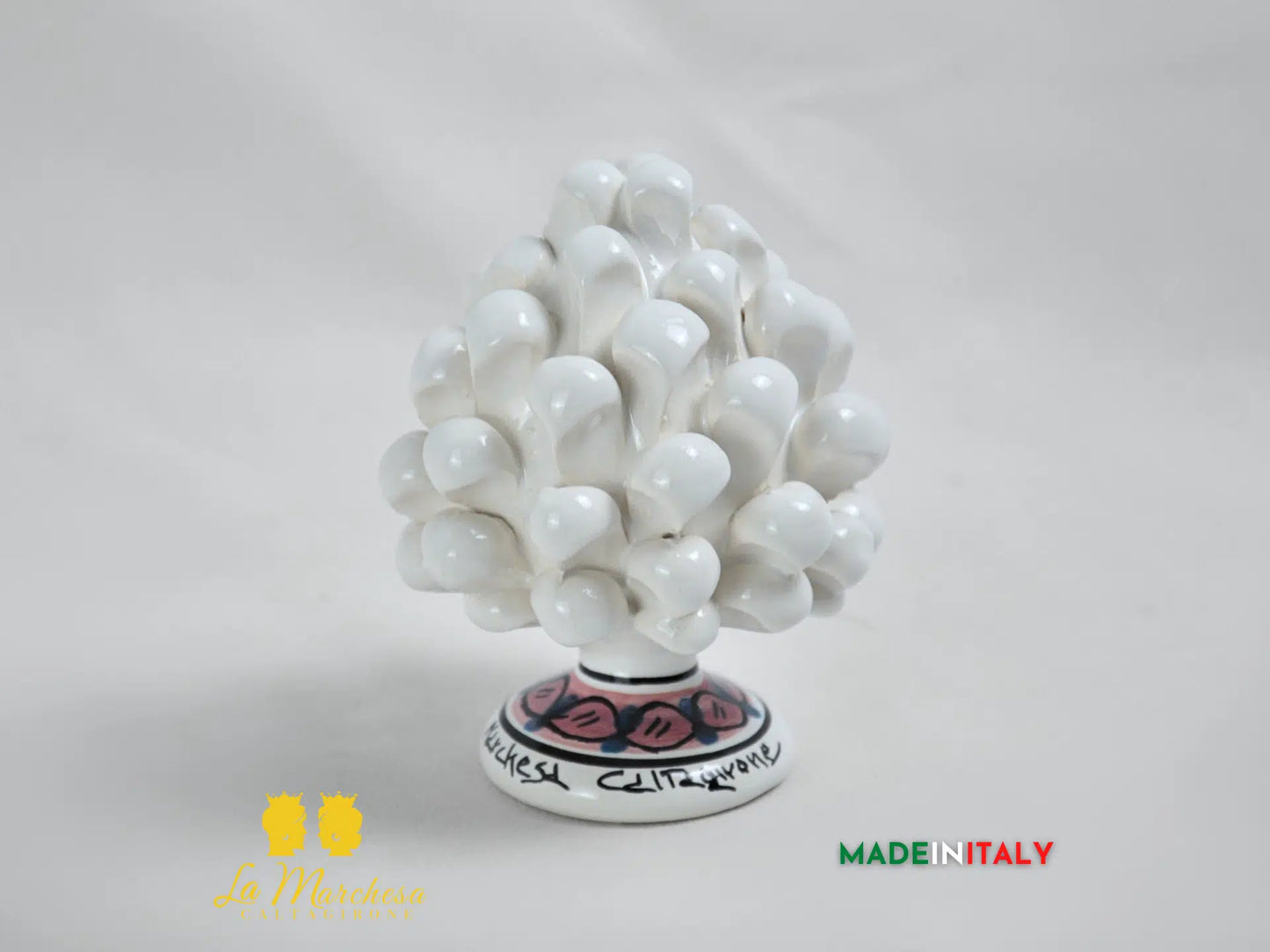 Pigna Siciliana Colorata in Ceramica di Caltagirone 11cm - Vari Colori