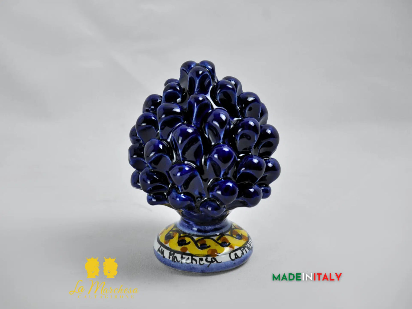 Pigna Siciliana Colorata in Ceramica di Caltagirone 11cm - Vari Colori