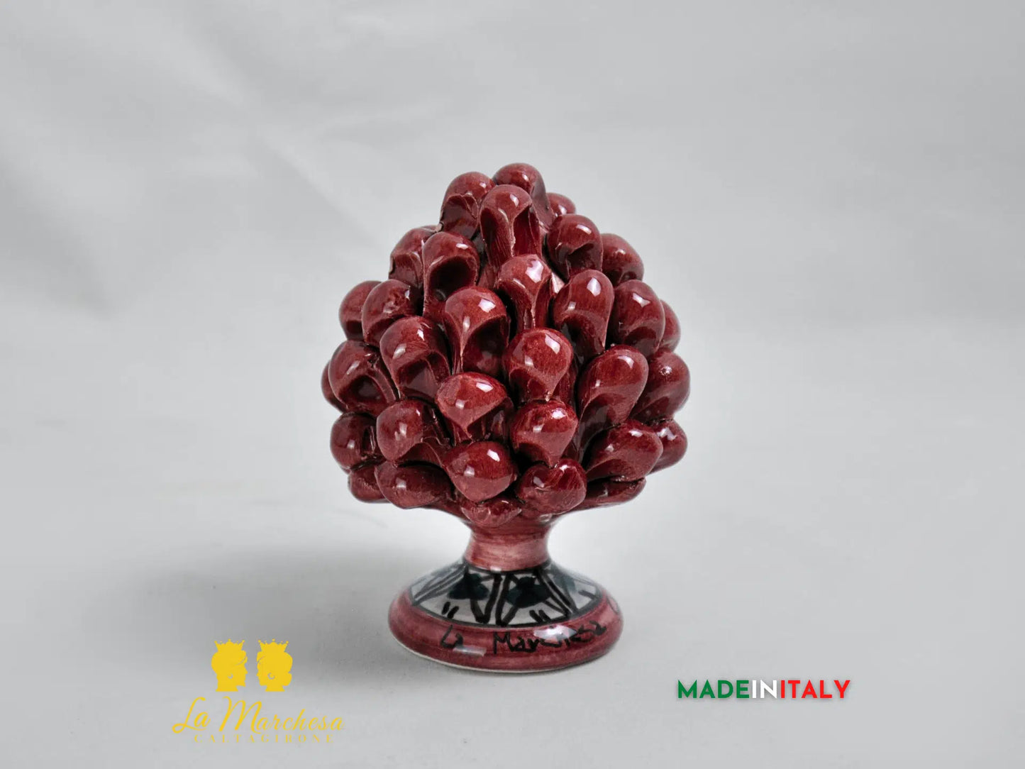 Pigna Siciliana Colorata in Ceramica di Caltagirone 11cm - Vari Colori