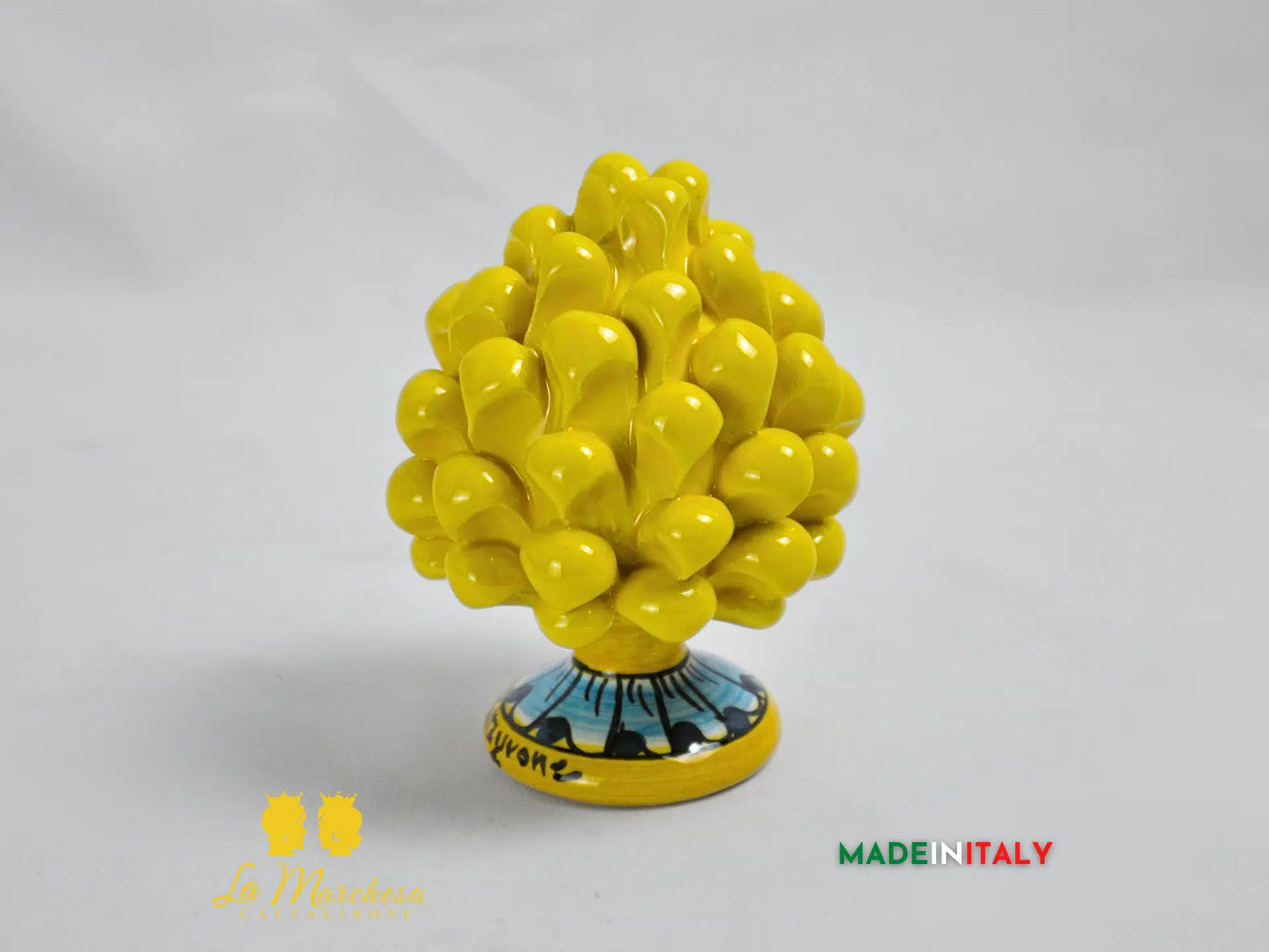 Pigna Siciliana Colorata in Ceramica di Caltagirone 11cm - Vari Colori
