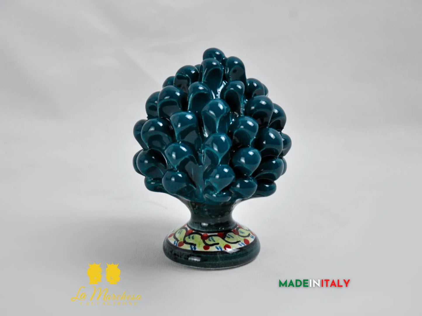 Pigna Siciliana Colorata in Ceramica di Caltagirone 11cm - Vari Colori