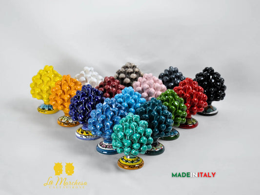 Pigna Siciliana Colorata in Ceramica di Caltagirone 11cm - Vari Colori