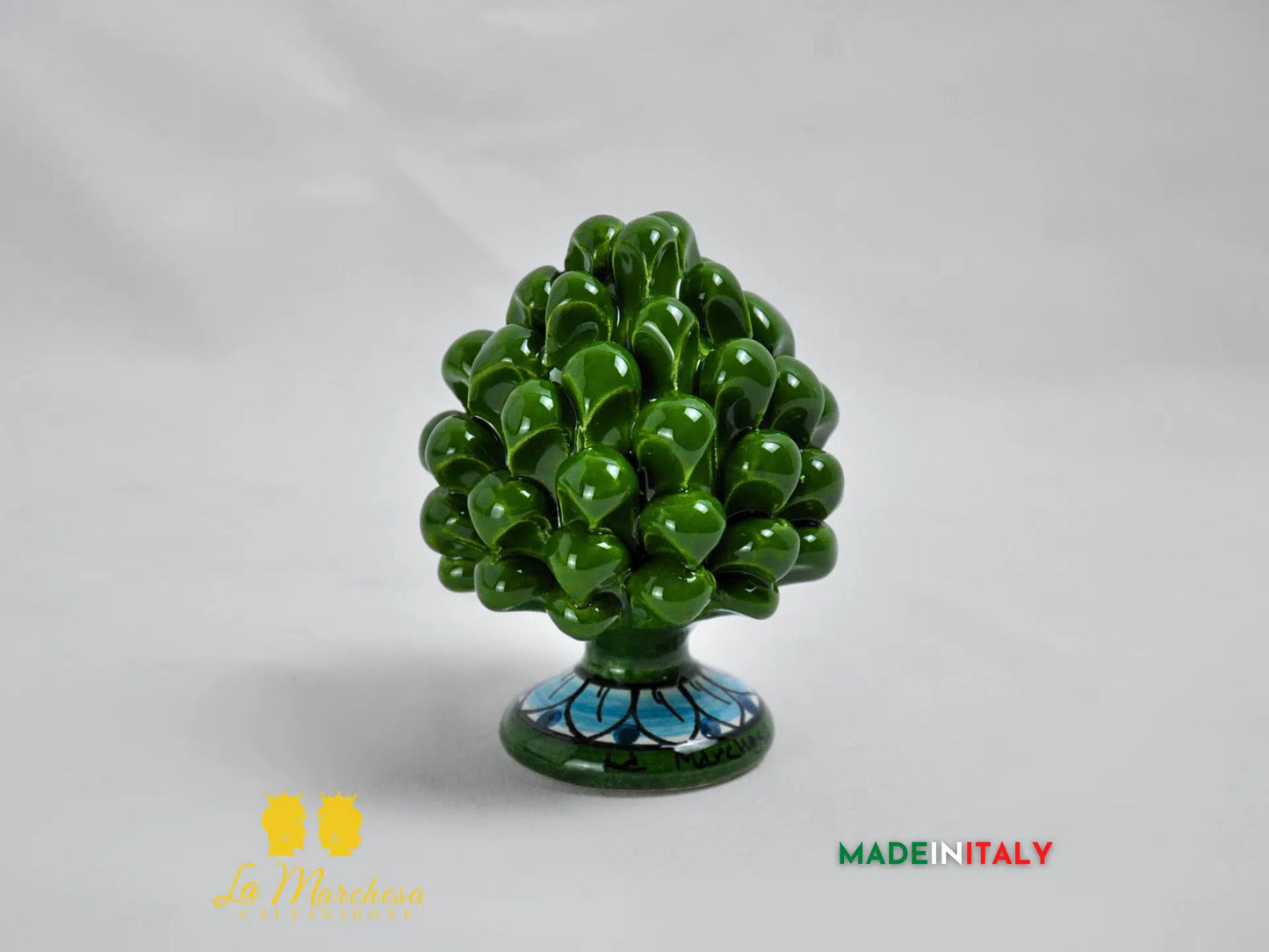 Pigna Siciliana Colorata in Ceramica di Caltagirone 11cm - Vari Colori