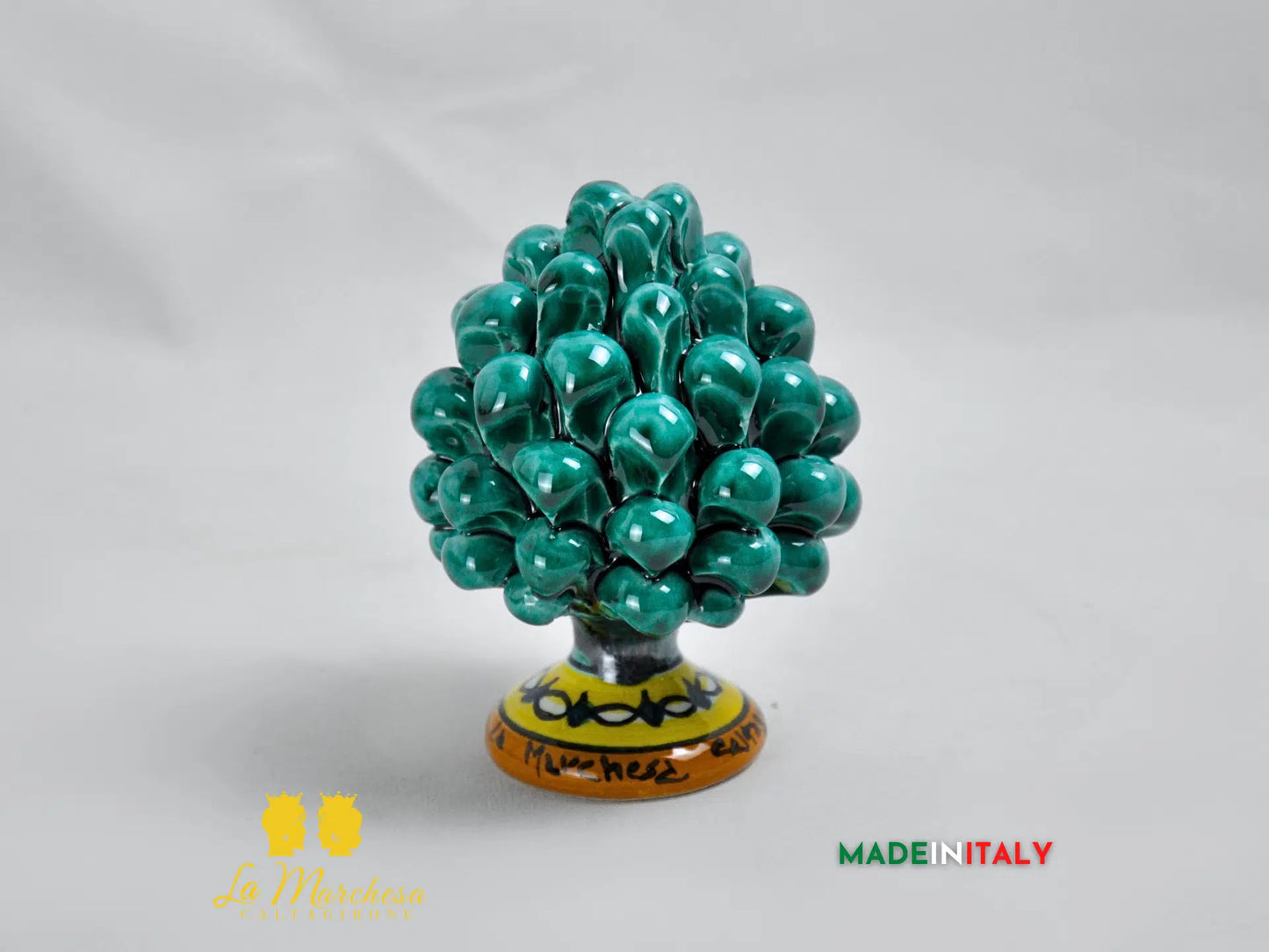 Pigna Siciliana Colorata in Ceramica di Caltagirone 11cm - Vari Colori
