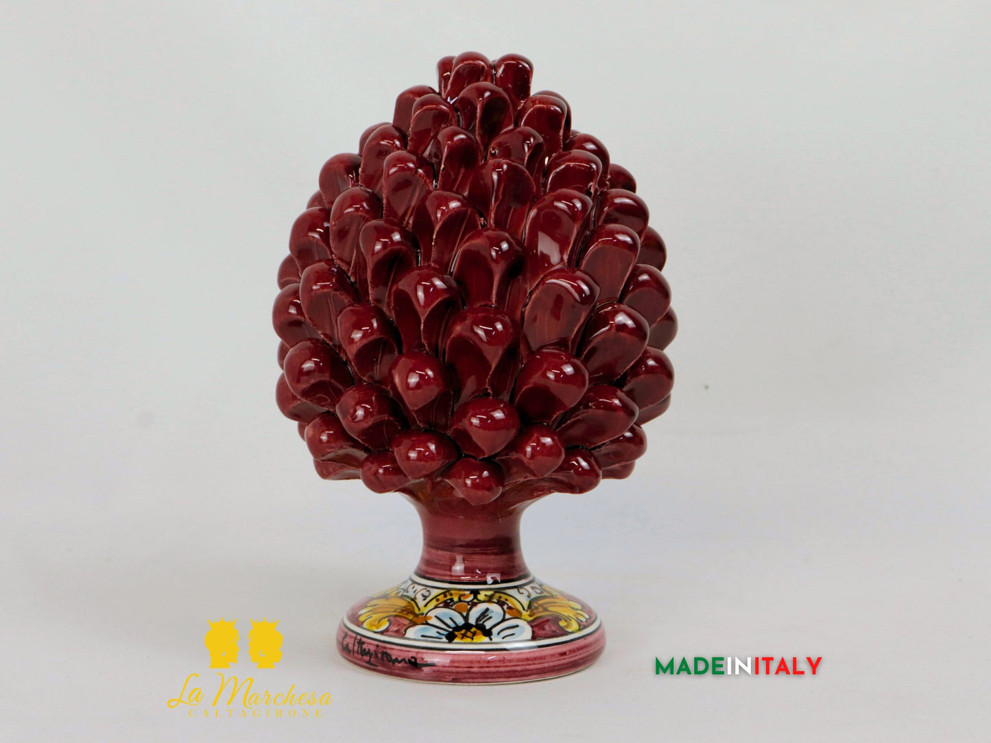 Pigna Siciliana in Ceramica di Caltagirone 21cm - Vari colori
