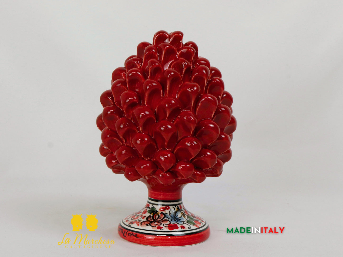 Pigna Siciliana in Ceramica di Caltagirone 21cm - Vari colori