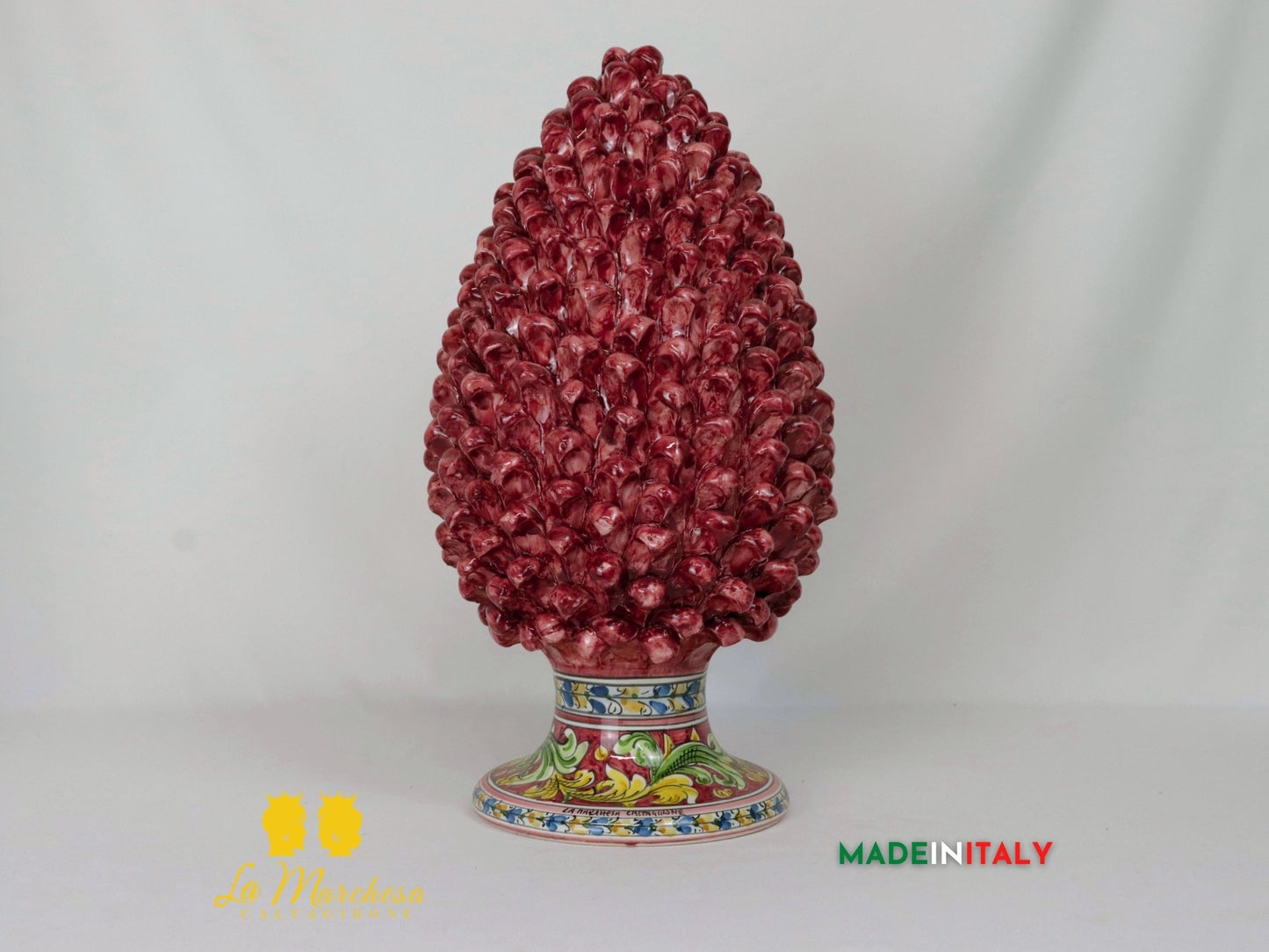 Pigna Siciliana in Ceramica di Caltagirone 47cm - Vari Colori