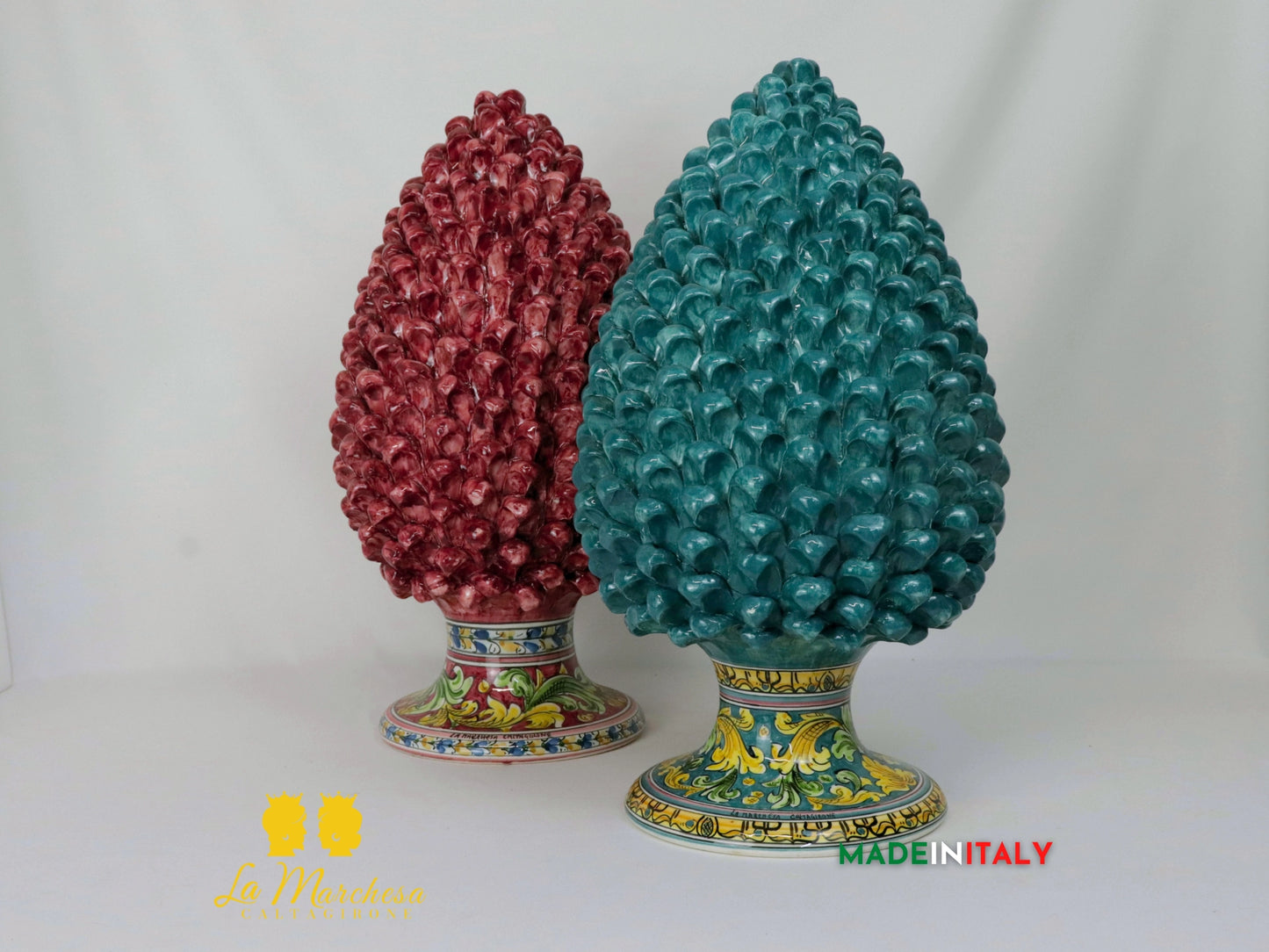 Pigna Siciliana in Ceramica di Caltagirone 47cm - Vari Colori