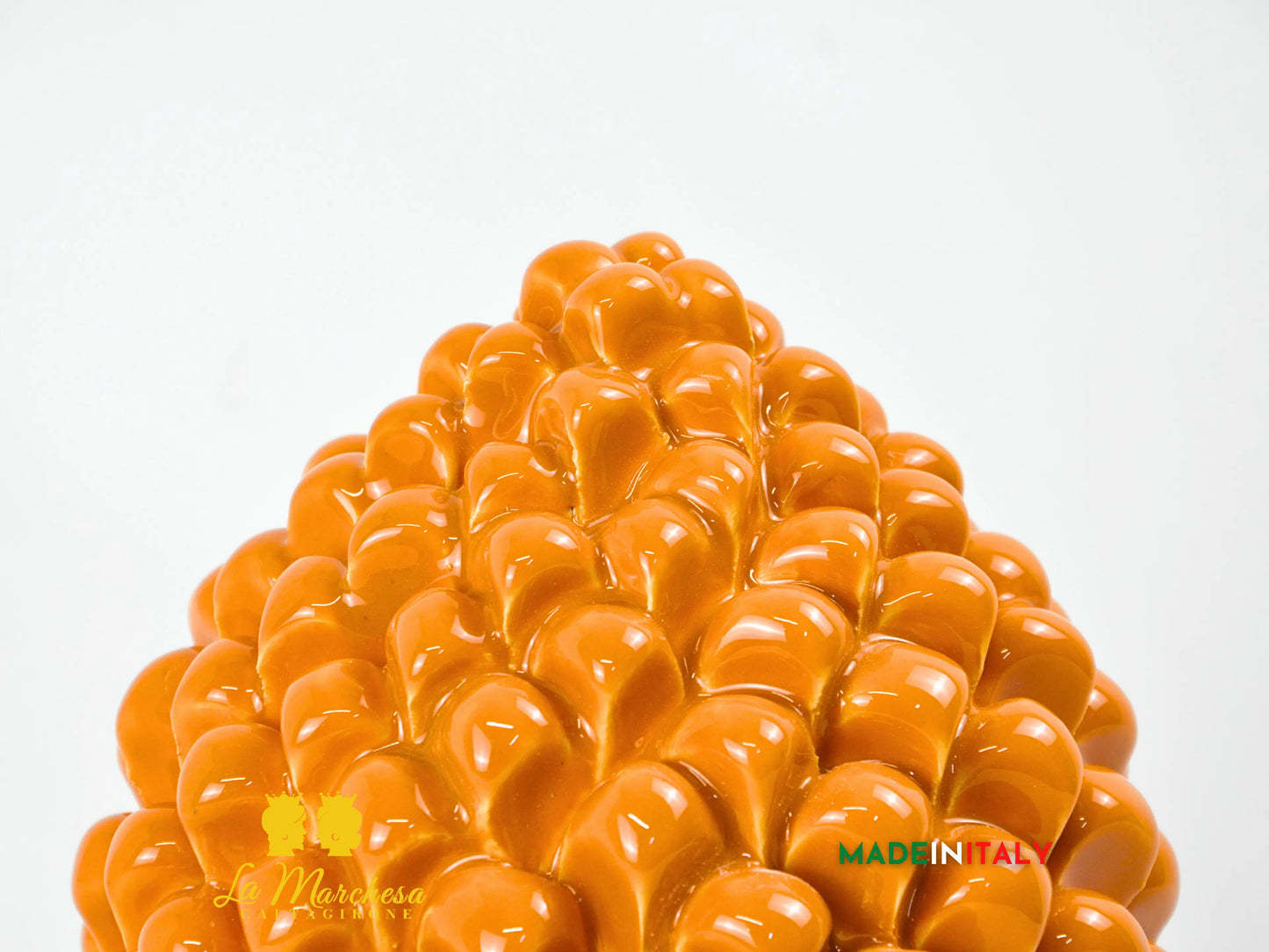 Pigna Siciliana Arancione in Ceramica di Caltagirone 26cm