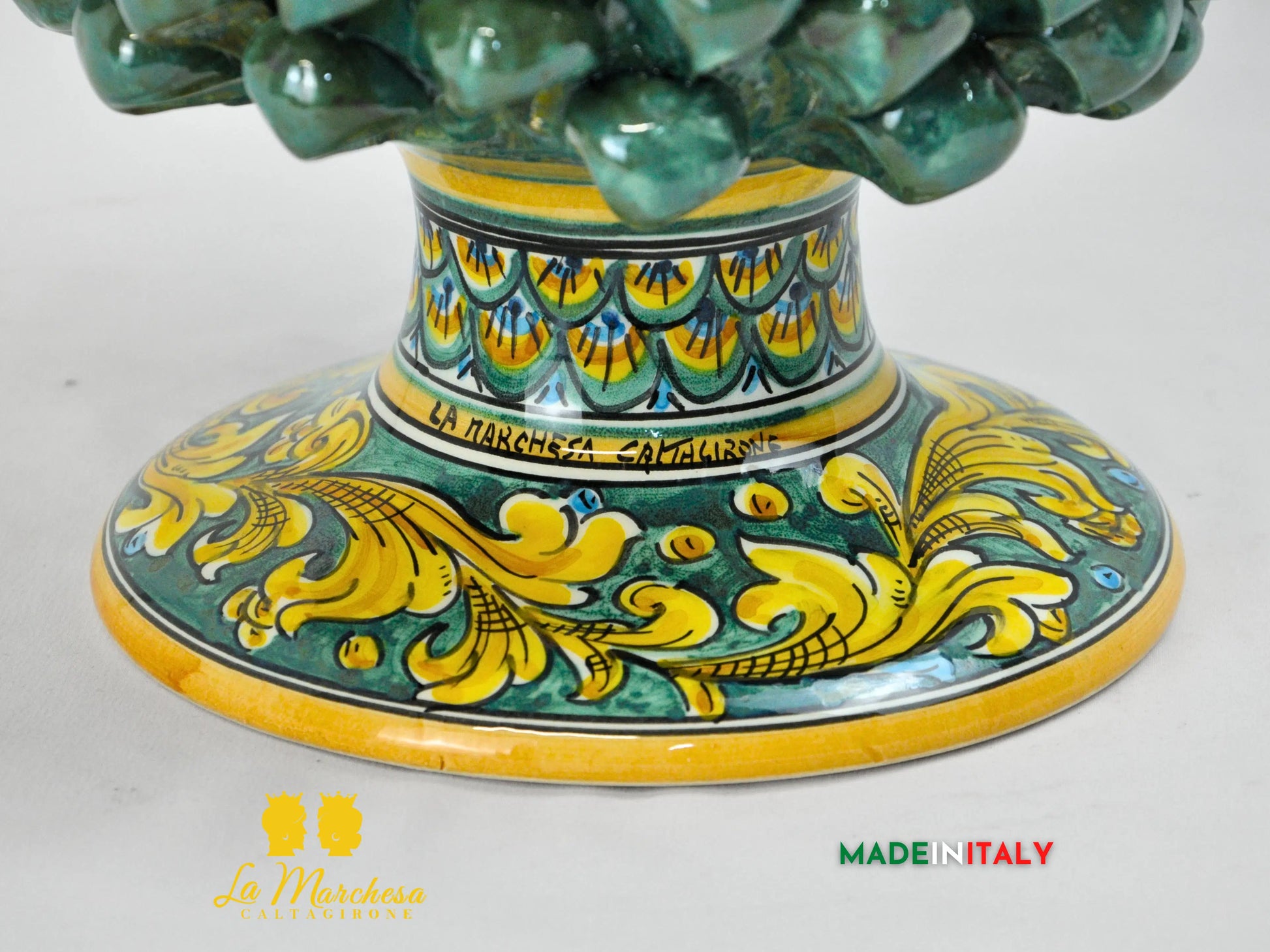 Pigna Artigianale in Ceramica di Caltagirone 40/42cm - Vari Modelli