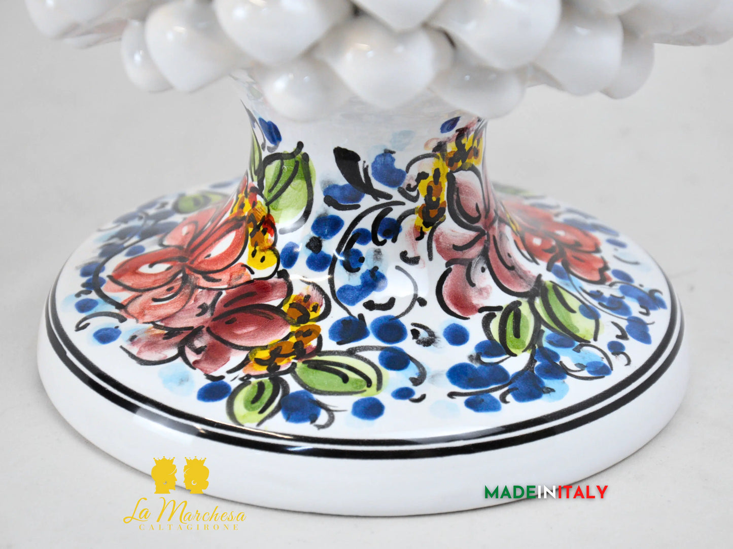 Pigna Bianco in Ceramica di Caltagirone 31cm - Vari Decori