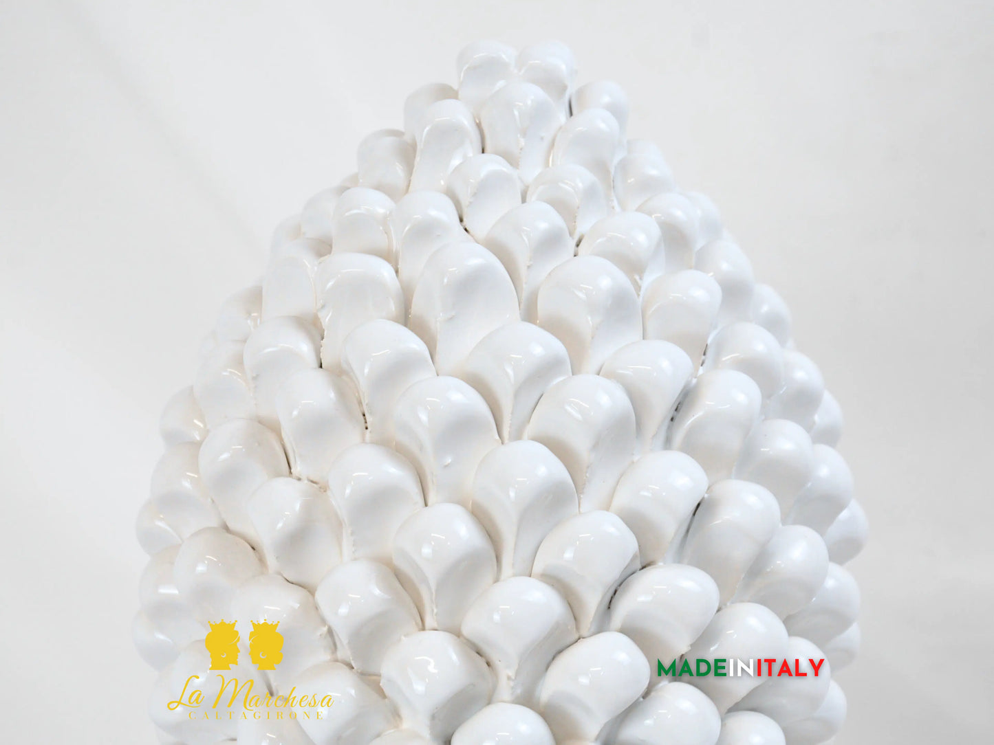 Pigna Bianco in Ceramica di Caltagirone 31cm - Vari Decori