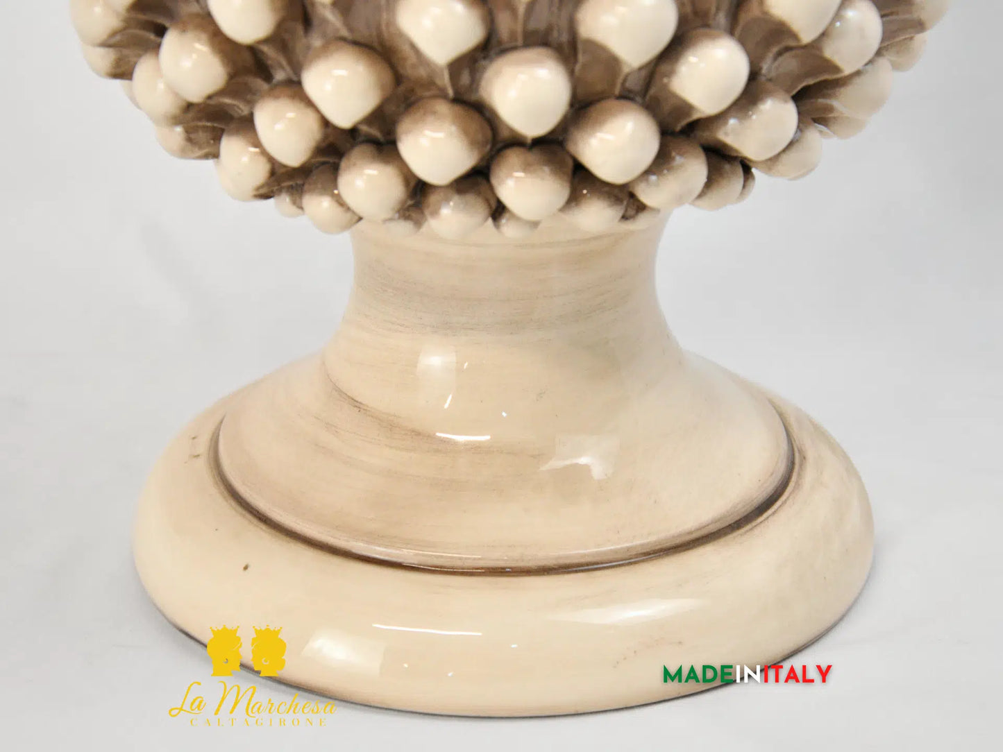 Pigna Siciliana in Ceramica di Caltagirone Artigianale Monocolore 41cm - Vari colori