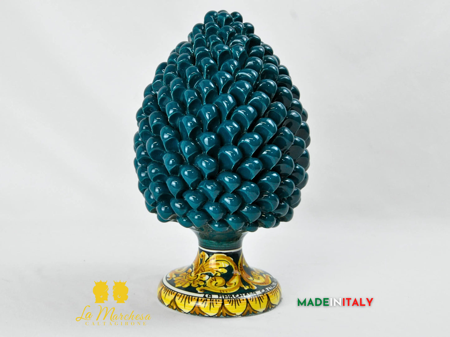 Pigna Siciliana Ottanio in Ceramica di Caltagirone 31cm