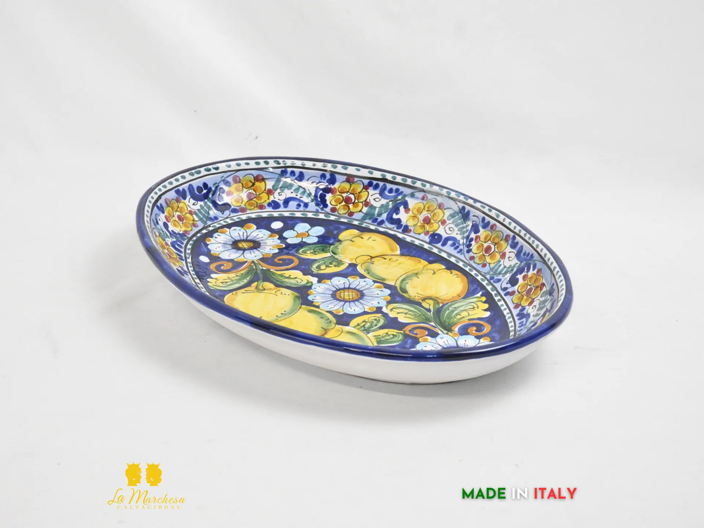 piatto da portata decorato a mano Caltagirone