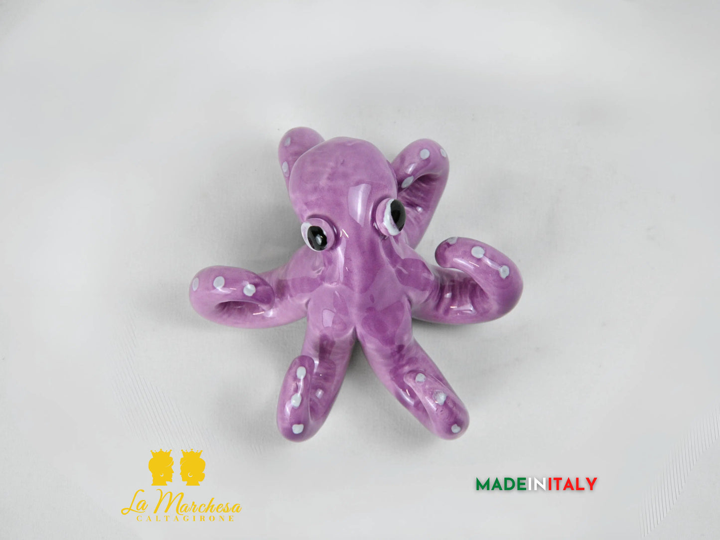 Polipetto Colorato in Ceramica di Caltagirone 11cm - Vari Colori