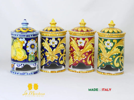 Porta Cialde Ornato in Ceramica di Caltagirone 25cm - Vari Decori