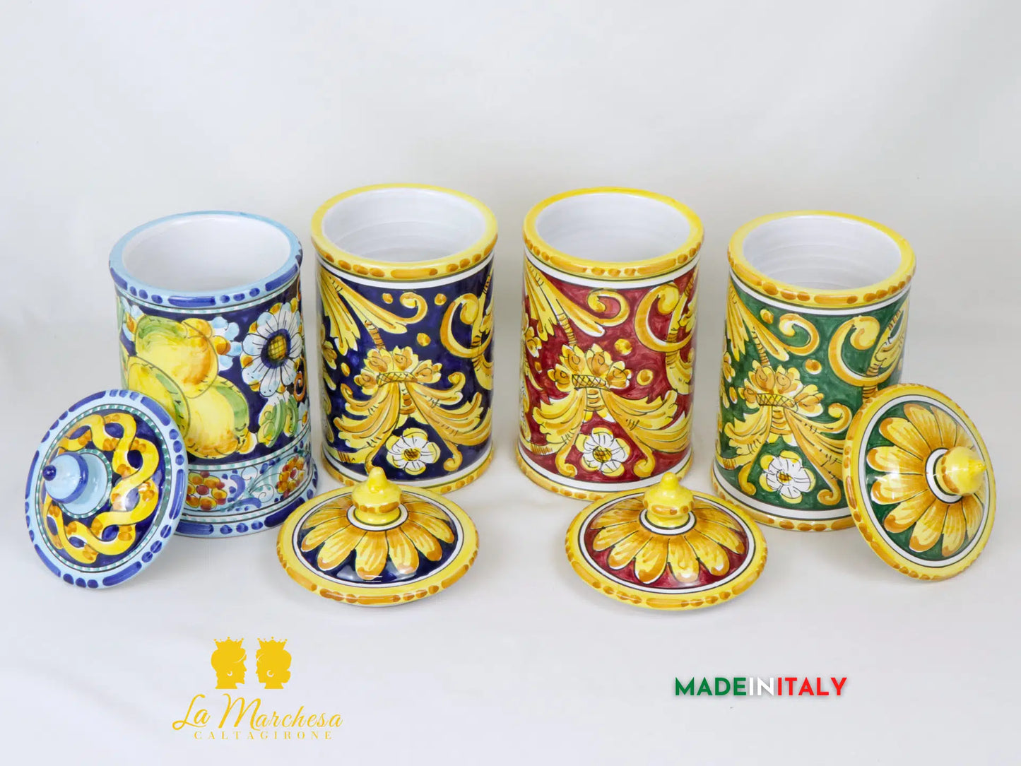 Porta Cialde Ornato in Ceramica di Caltagirone 25cm - Vari Decori