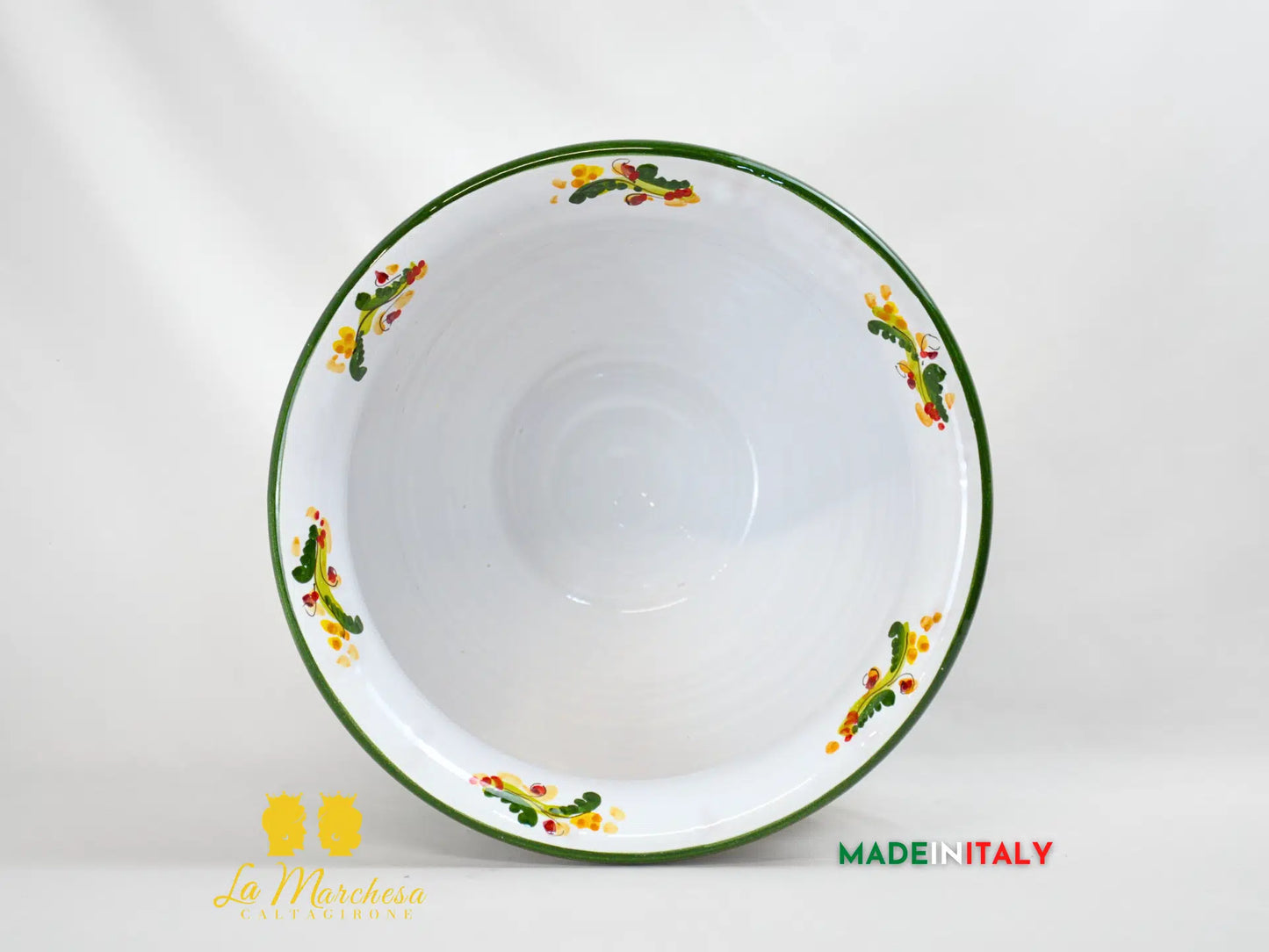 Portavaso Vaso in Ceramica di Caltagirone 600 verde limoni - Varie Misure