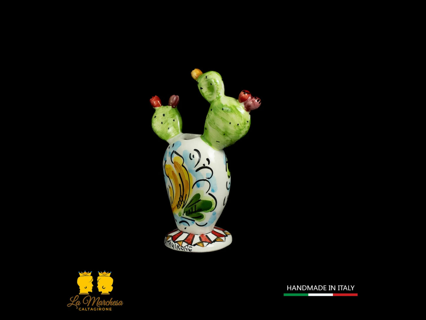 Profumatore ambiente in Ceramica di Caltagirone Fichi d'india decorati a mano