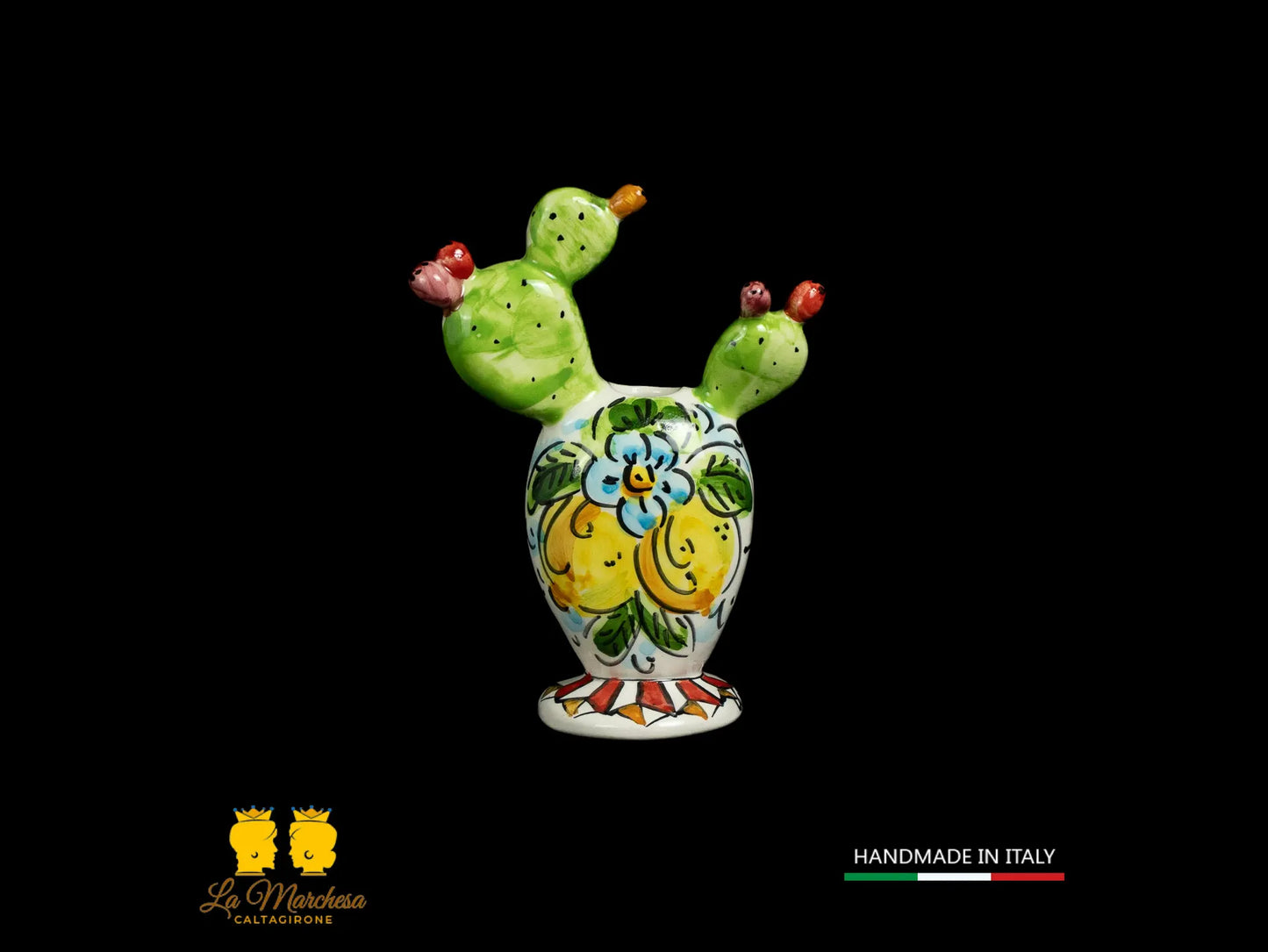 Profumatore ambiente in Ceramica di Caltagirone Fichi d'india decorati a mano