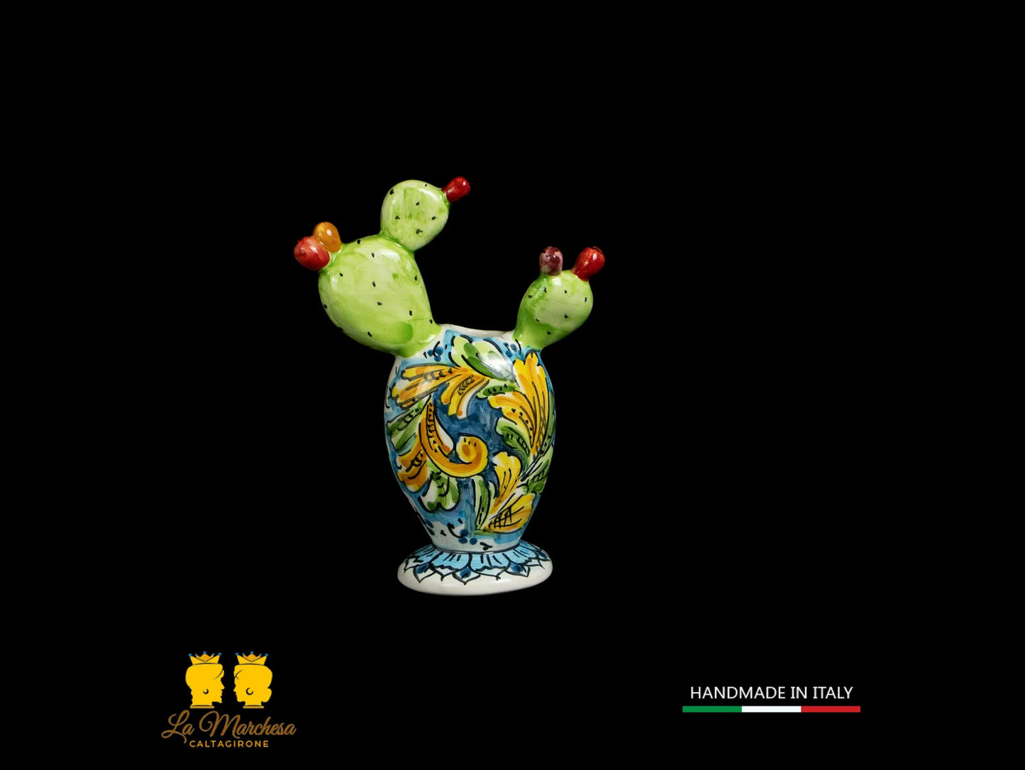 Profumatore ambiente in Ceramica di Caltagirone Fichi d'india decorati a mano