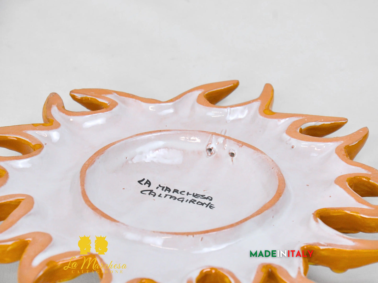 Sole Fuoco da Parete in Ceramica di Caltagirone 28cm - Vari Colori