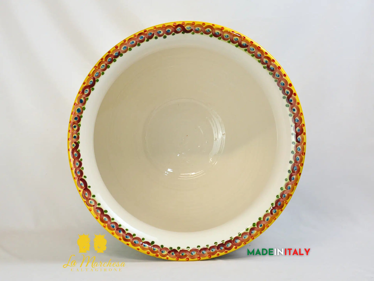 Vaso Portavaso in Ceramica di Caltagirone Sole Carretto Siciliano 50cm