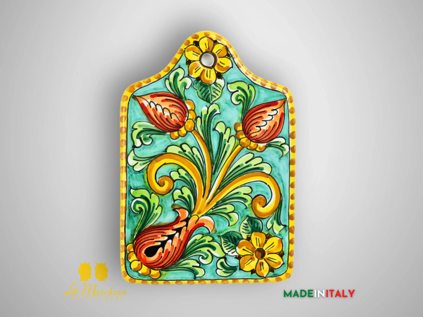 Tagliere Decorato in Ceramica di Caltagirone (2)