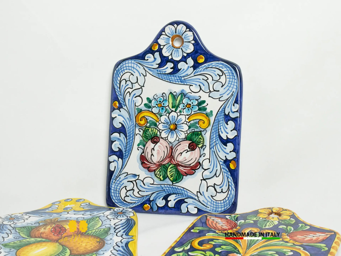 Tagliere in Ceramica di Caltagirone decorato rettangolare 25cm