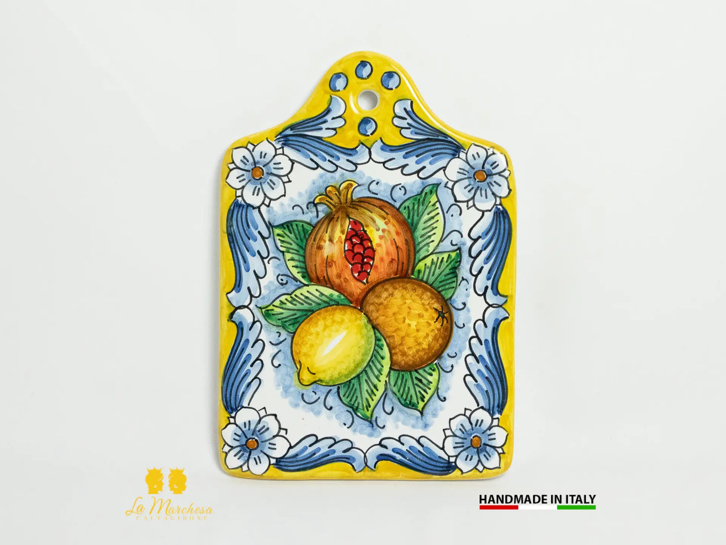 Tagliere in Ceramica di Caltagirone decorato rettangolare 25cm