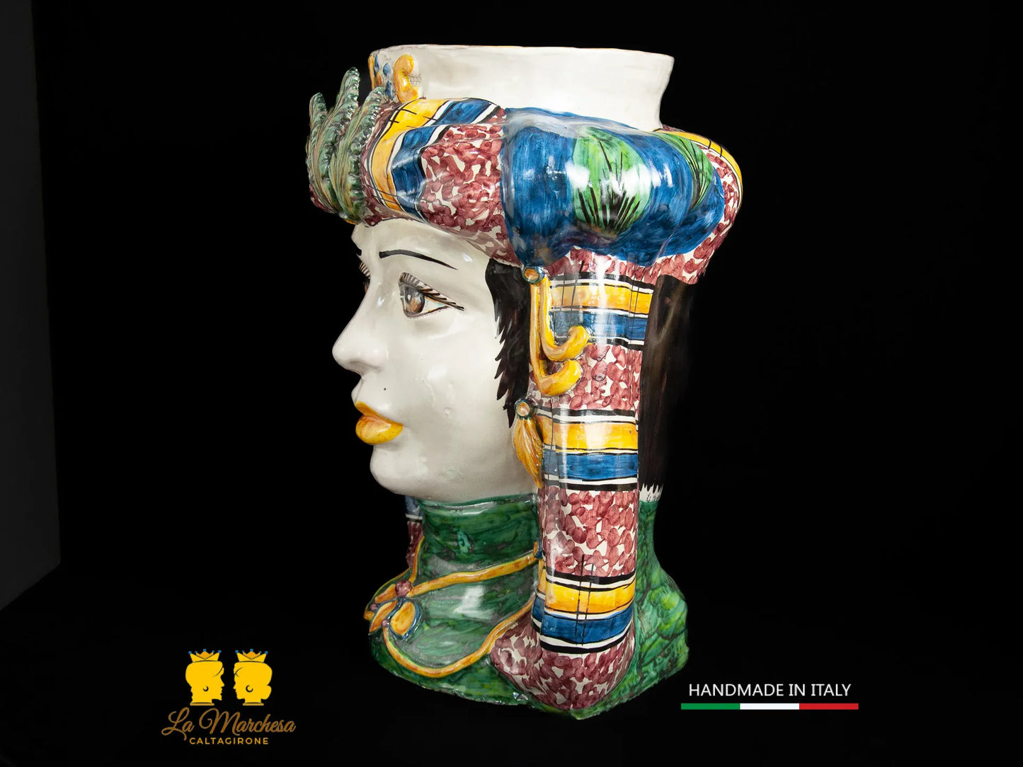 OUTLET - Testa di Moro Donna Caltagirone Classica bordeaux 50cm