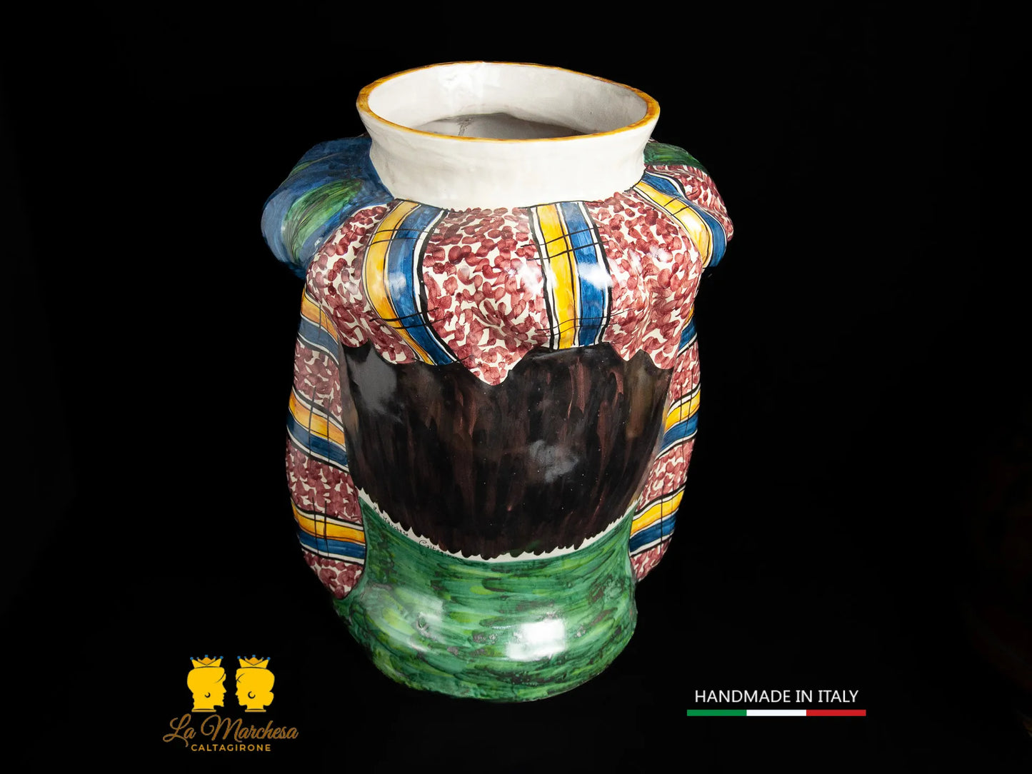 OUTLET - Testa di Moro Donna Caltagirone Classica bordeaux 50cm