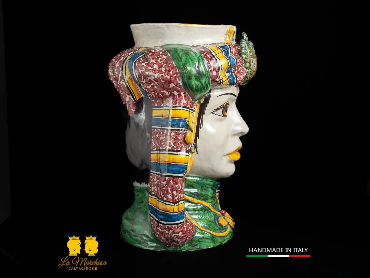 OUTLET - Testa di Moro Donna Caltagirone Classica bordeaux 50cm
