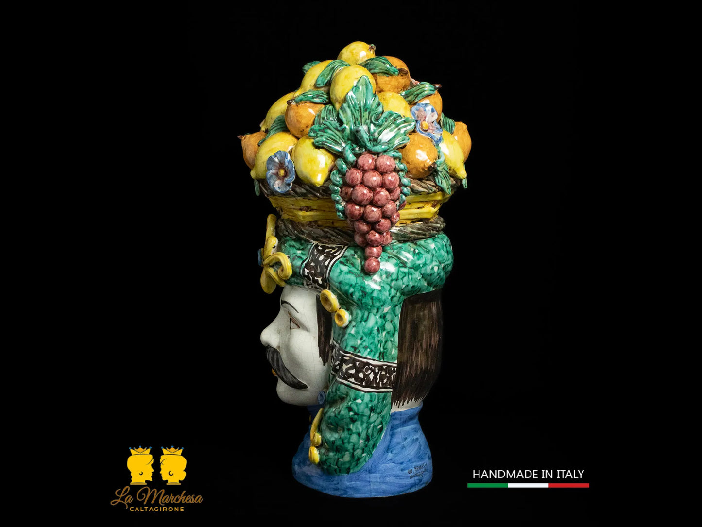 Testa di Moro Uomo Classica cesto frutta h52