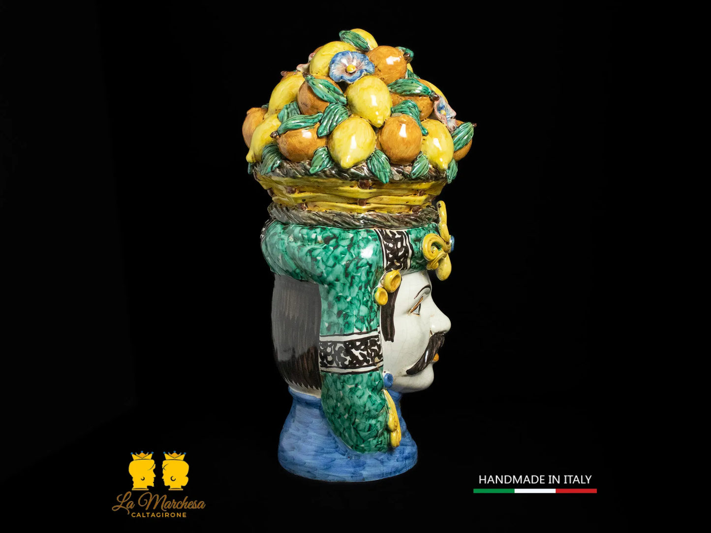 Testa di Moro Uomo Classica cesto frutta h52