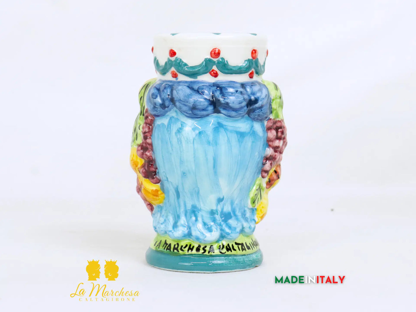 FINE SERIE - Testa di Moro Uomo in Ceramica di Caltagirone 12 cm - Vari Modelli