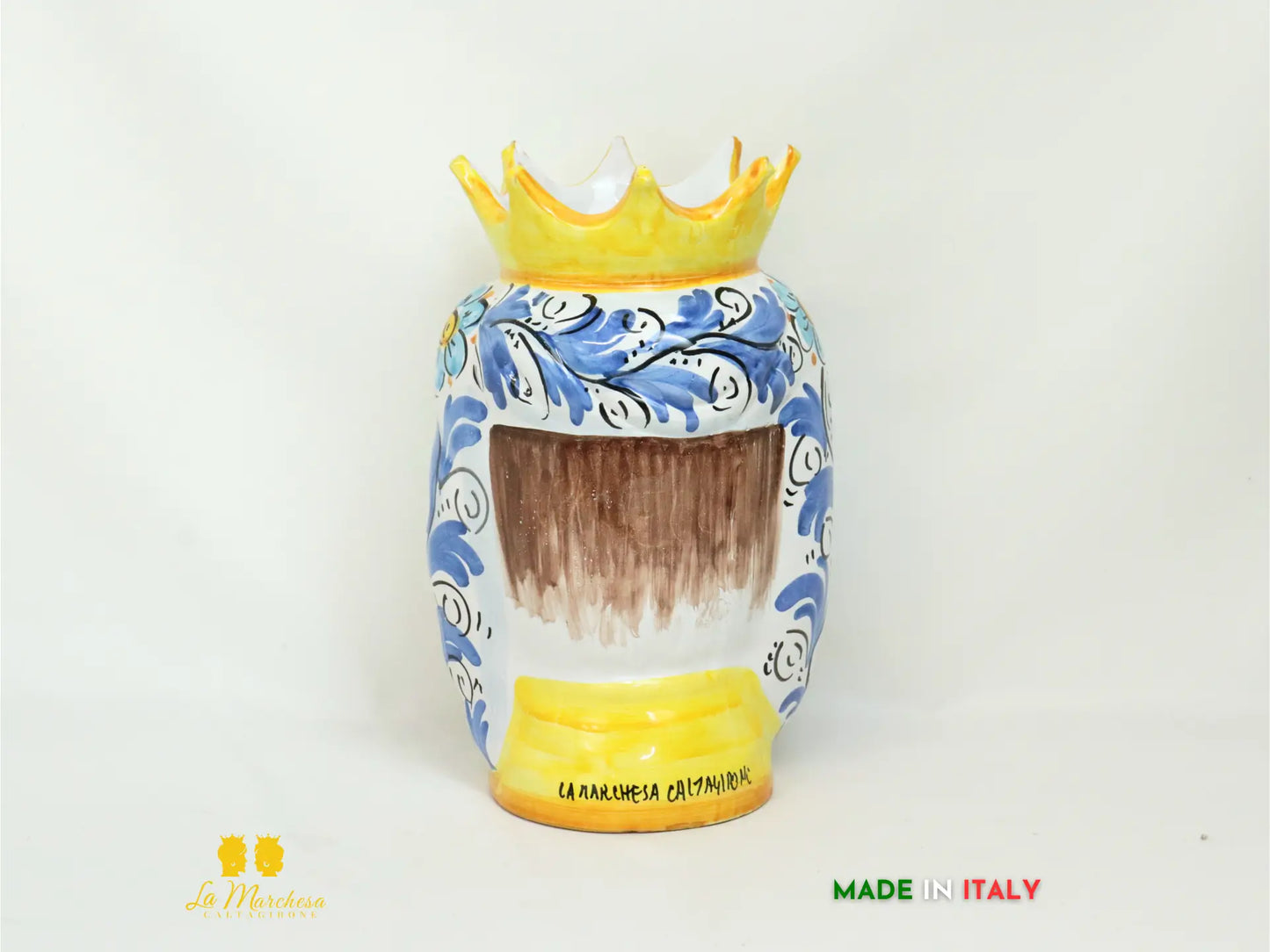 retro testa di moro blu antico