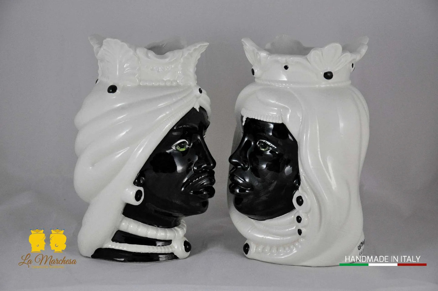 Teste di Moro Ceramica di Caltagirone Afro Design 25cm