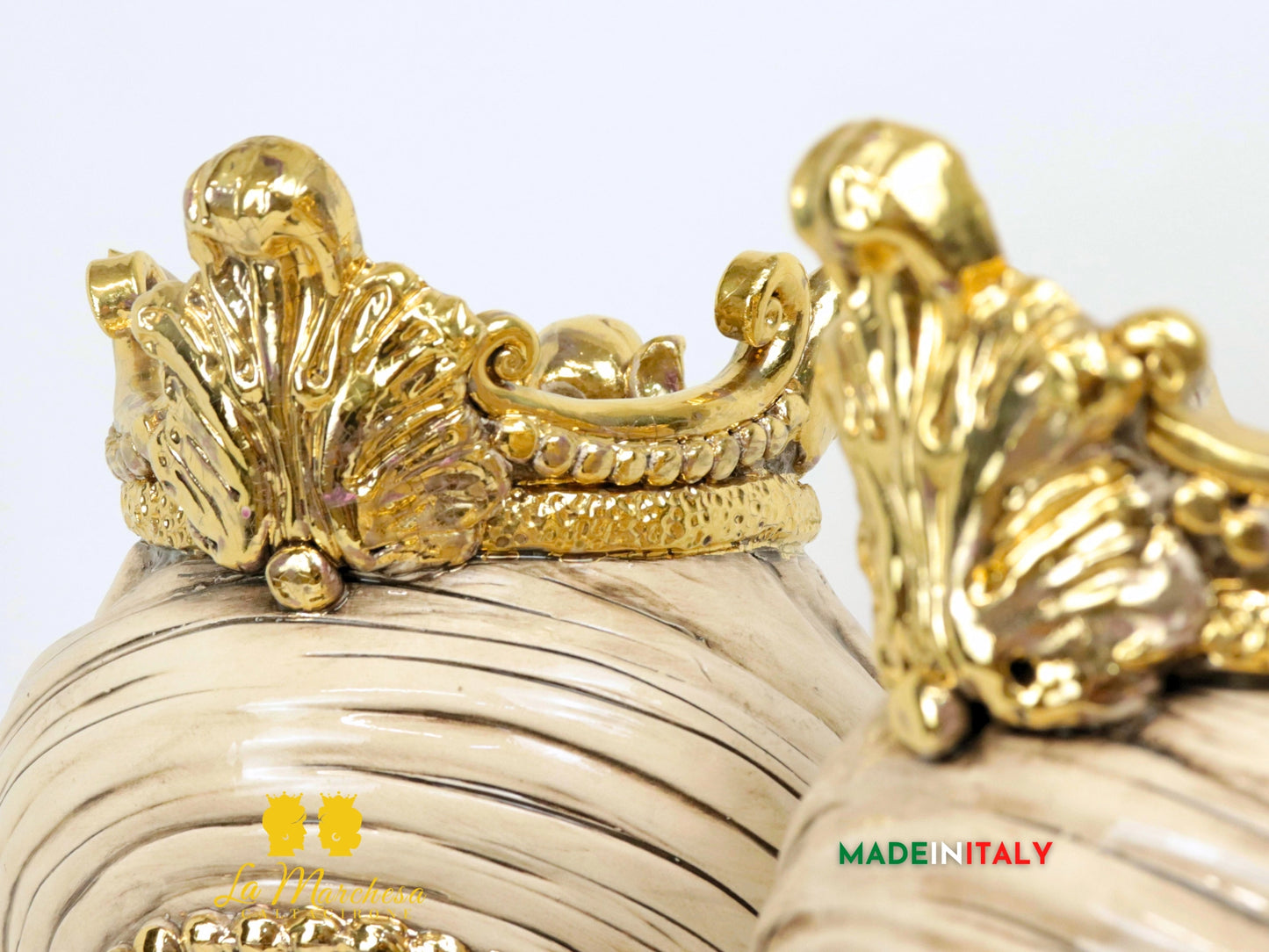 Teste di Moro Ceramica di Caltagirone design turbante fumè oro 45cm (9)