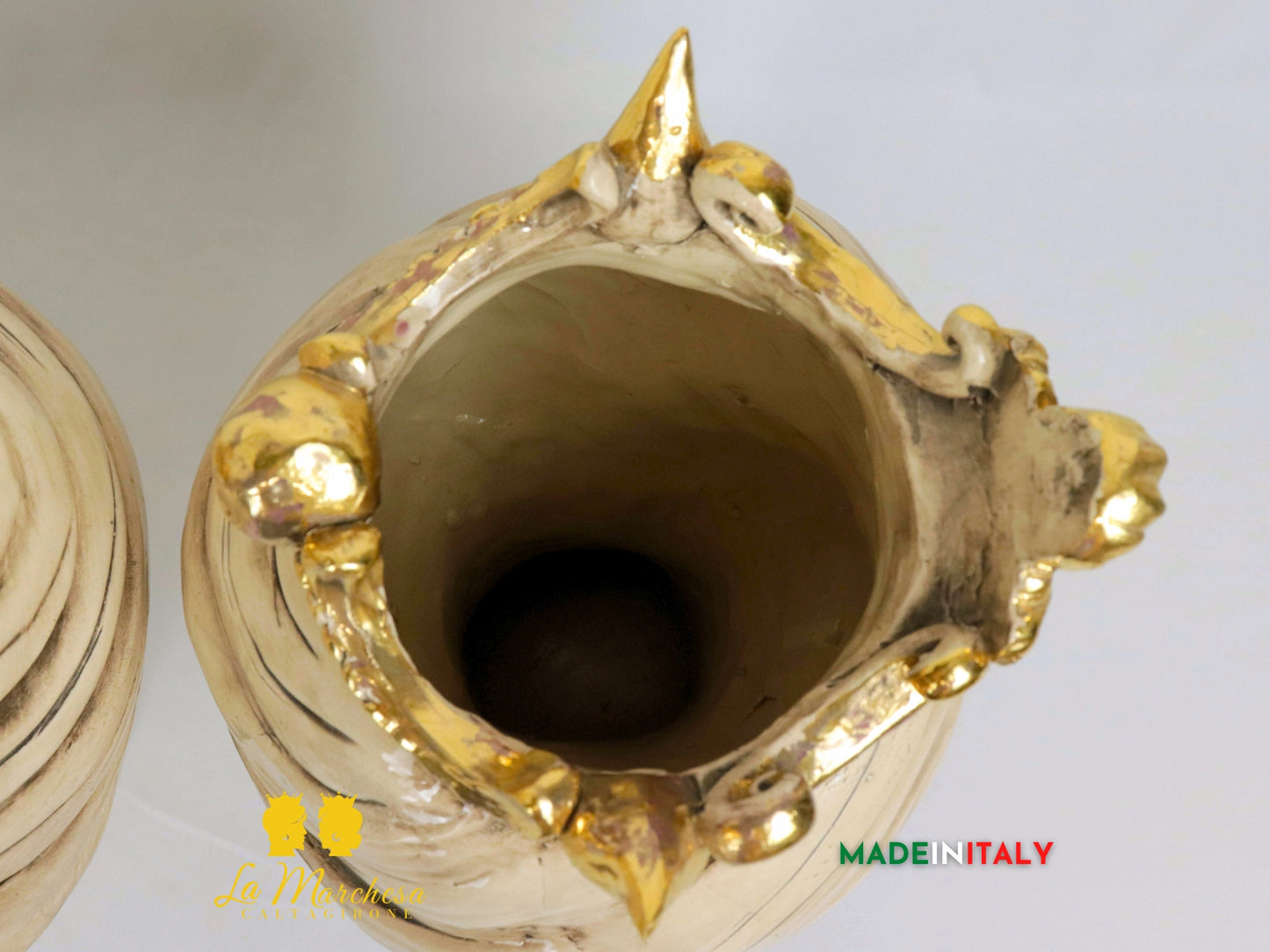 Teste di Moro Ceramica di Caltagirone design turbante fumè oro 45cm (9)